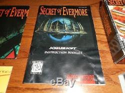 Secret of Evermore COMPLETE IN BOX CIB Authentic Super Nintendo SNES RPG game