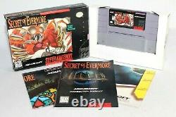 Secret of Evermore SNES Super Nintendo Complete CIB Good Shape with Map & Poster