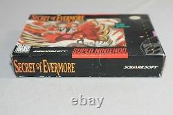 Secret of Evermore SNES Super Nintendo Complete CIB Good Shape with Map & Poster