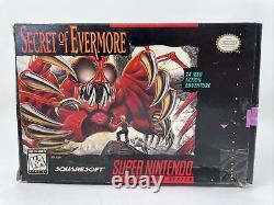 Secret of Evermore (Super Nintendo, SNES) Complete, CIB Tested & Authentic
