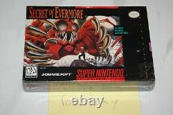 Secret of Evermore (Super Nintendo SNES) NEW SEALED V-SEAM, EXCELLENT SHAPE RARE