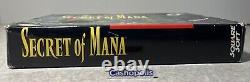 Secret of Mana SNES Super Nintendo Complete In Box CIB Authentic In Box With Map