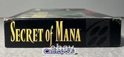 Secret of Mana SNES Super Nintendo Complete In Box CIB Authentic In Box With Map