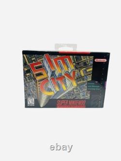 Sim City Super Nintendo Snes Game Factory Sealed With Hang Tag Vintage Authentic