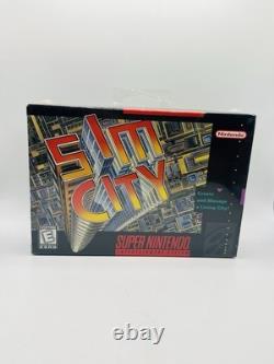 Sim City Super Nintendo Snes Game Factory Sealed With Hang Tag Vintage Authentic