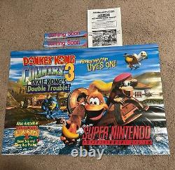 Snes Donkey Kong Country 3 Promo Display Banner Super Nintendo