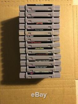 Snes Lot Super Nintendo Star Wars Widget Chuck Rock Bonkers Lion King Aladdin