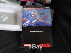 Snes Mega Man X Super Nintendo CIB Complete Authentic Cart, manual, Dust, Custombox