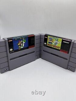 Snes Super Nintendo & Console Mario World Batman Monopoly Clue F-Zero NBA Tested