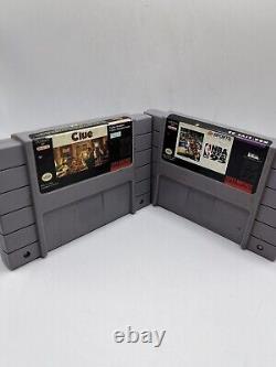 Snes Super Nintendo & Console Mario World Batman Monopoly Clue F-Zero NBA Tested