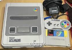 Snes Super Nintendo Game System Console & Leads Controller Super Mario World