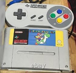 Snes Super Nintendo Game System Console & Leads Controller Super Mario World