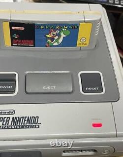 Snes Super Nintendo Game System Console & Leads Controller Super Mario World
