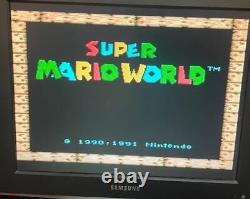 Snes Super Nintendo Game System Console & Leads Controller Super Mario World