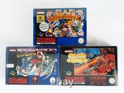 Snes Super Nintendo X 3 Cib NINJA WARRIORS SYVALION S. ADVENTURE ISLAND II