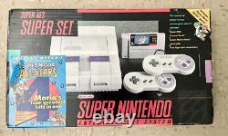 Snes Super Set Super Nintendo Console Mario Allstars Edition Matching Serial