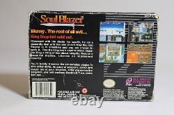 Soul Blazer SNES Super Nintendo Complete In Box CIB Authentic with Poster! RARE