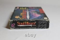 Soul Blazer SNES Super Nintendo Complete In Box CIB Authentic with Poster! RARE