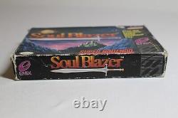 Soul Blazer SNES Super Nintendo Complete In Box CIB Authentic with Poster! RARE