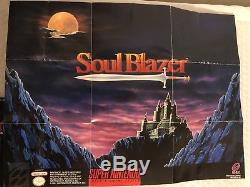 Soul Blazer (Super Nintendo SNES) Complete With Poster. CIB. Enix. Free Shipping