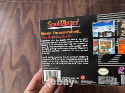 Soul Blazer (Super Nintendo, SNES) - Complete in Box - Authentic - Tested