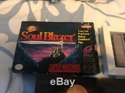 Soul Blazer (Super Nintendo, SNES) Complete in Box CIB snes with poster