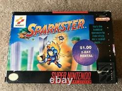 Sparkster (Super Nintendo SNES) 100% Complete CIB with Poster + Ads