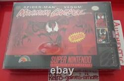 Spider-Man Maximum Carnage Super Nintendo AUTHENTIC SNES CIB Actual pict. LOOK