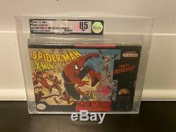 Spiderman Xmen Arcades Revenge Snes Super Nintendo Sealed Nib Vga Graded 85