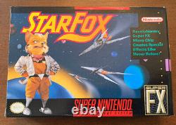 Starfox SNES Complete In Box CIB Super Nintendo Clean Tested Manual OEM