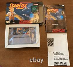 Starfox SNES Complete In Box CIB Super Nintendo Clean Tested Manual OEM