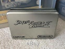 Street Fighter 2 Turbo Collectors Tin Super Nintendo SNES Boxed PAL CIB UKV