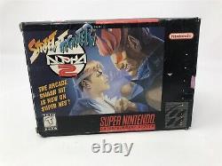 Street Fighter Alpha 2 Super Nintendo Snes Cart replacement Label & Original Box