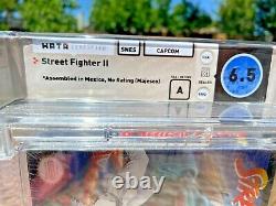 Street Fighter II Super Nintendo SNES WATA Grade 6.5 Sealed A HADOUKEN