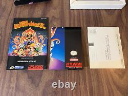 Super Adventure Island II 2 (Super Nintendo, SNES) Complete in box +Poster +Reg