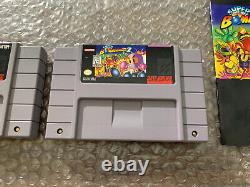 Super Bomberman 1 (cart) + 2 (with manual) Super Nintendo, SNES LOT - Authentic