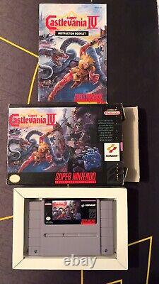Super Castlevania IV 4 Super Nintendo SNES CIB Complete Box Manual Authentic