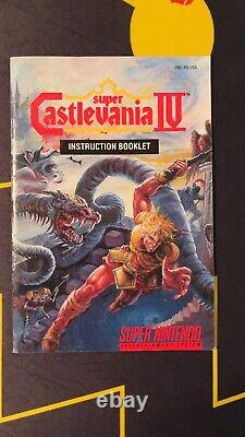 Super Castlevania IV 4 Super Nintendo SNES CIB Complete Box Manual Authentic