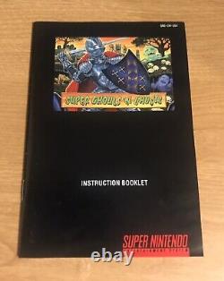 Super Ghouls'N Ghosts Super Nintendo SNES CIB Complete TESTED