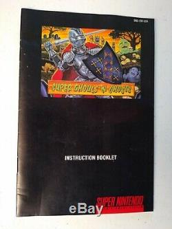 Super Ghouls'n Ghosts Complete in box SNES Super Nintendo CIB partially sealed