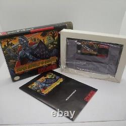 Super Ghouls'n Ghosts Super Nintendo SNES, 1991 Authentic Complete Tested Minty