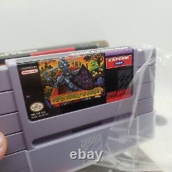 Super Ghouls'n Ghosts Super Nintendo SNES, 1991 Authentic Complete Tested Minty