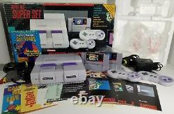 Super Mario All Stars Set Super Nintendo Snes Console System Complete CIB