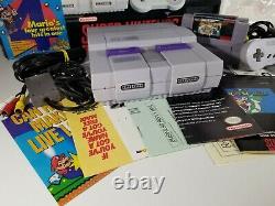 Super Mario All Stars Set Super Nintendo Snes Console System Complete CIB