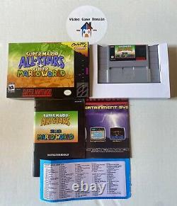 Super Mario All-Stars + Super Mario World (Super Nintendo SNES)CIB Works? NICE