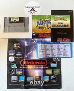 Super Mario All-Stars + Super Mario World (Super Nintendo SNES)CIB Works? NICE