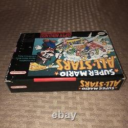 Super Mario All-Stars Super Nintendo SNES Game Box Manual Inserts CIB Complete