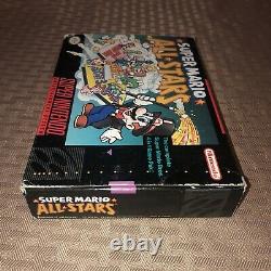 Super Mario All-Stars Super Nintendo SNES Game Box Manual Inserts CIB Complete