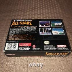 Super Mario All-Stars Super Nintendo SNES Game Box Manual Inserts CIB Complete