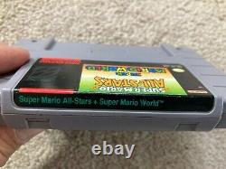 Super Mario All-Stars + World (Super Nintendo SNES) Complete CIB with Poster